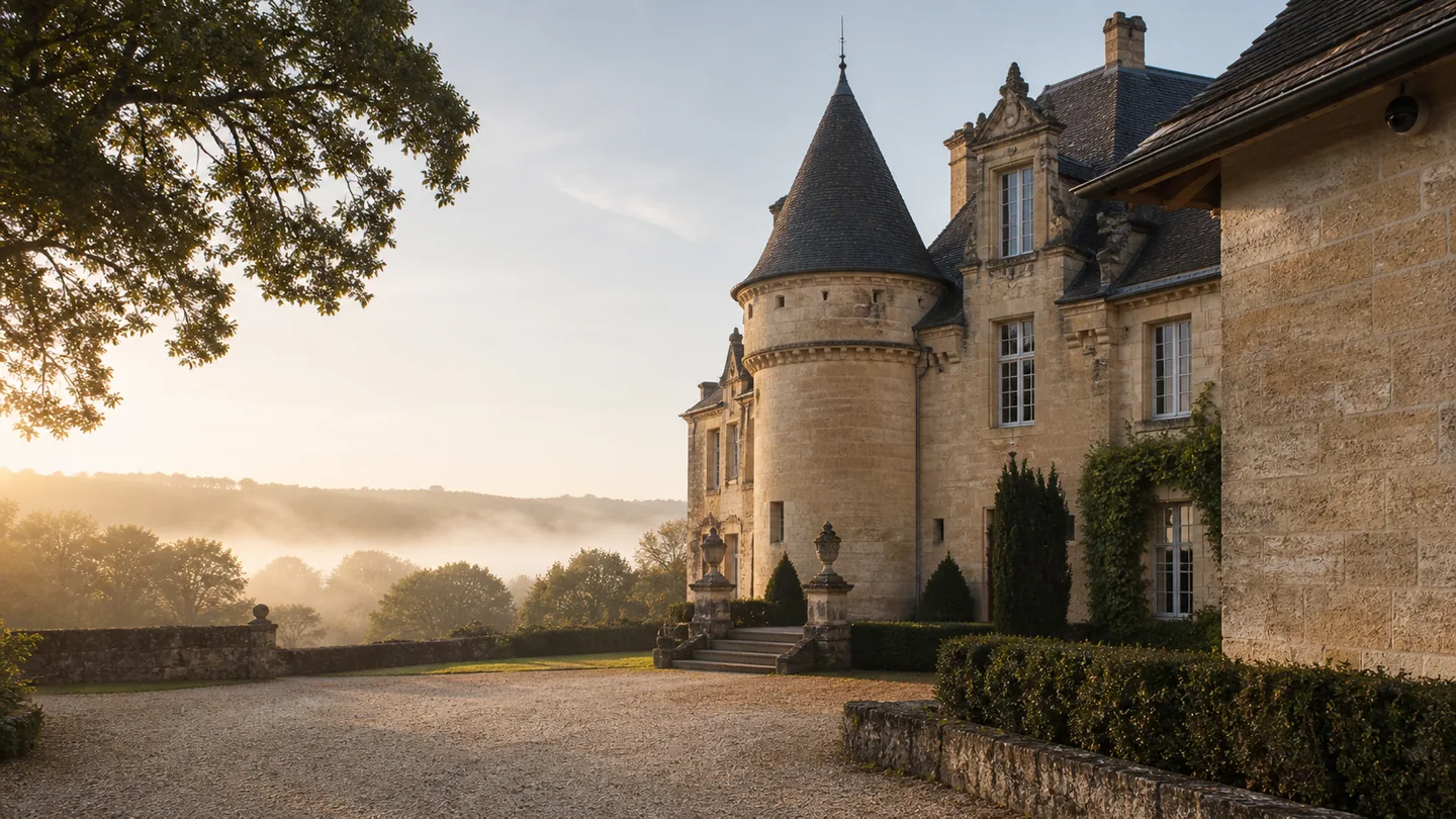 Château périgourdin protégé par une sécurité électronique discrète